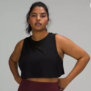 Lululemon All Yours Crop Tank Top size 6 Black